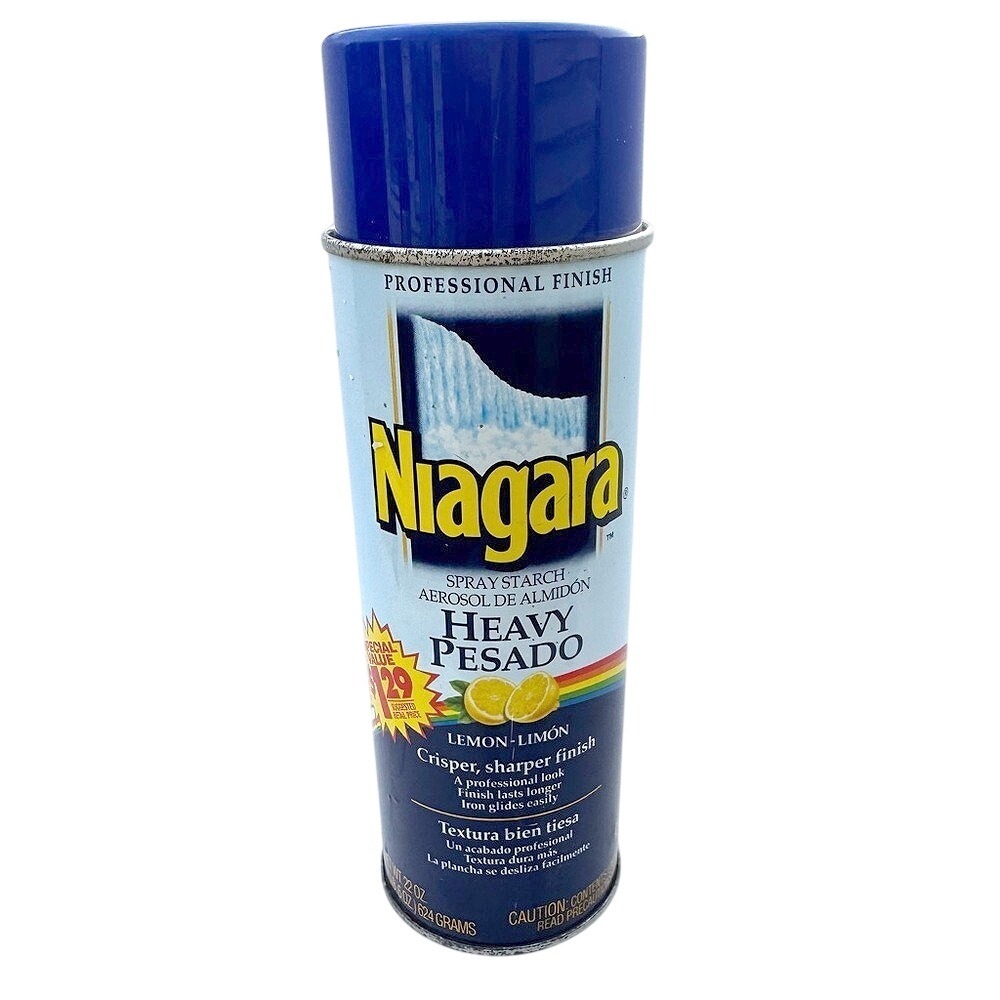 VTG 2006 Niagara Spray Starch Heavy Pesado Lemon Blue Cap 17.7 oz (22 oz can)